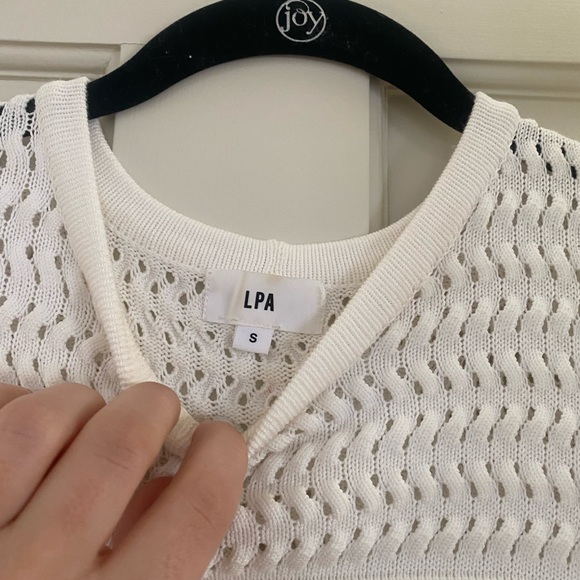 LPA x Revolve Crochet Bell Sleeve Cropped Sweater - Picture 7 of 7